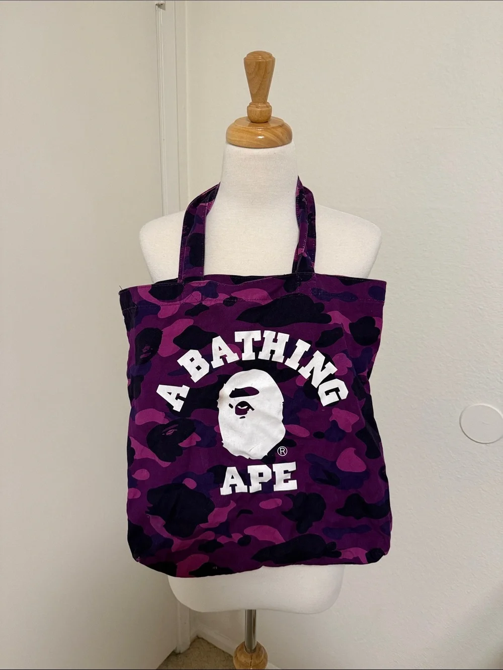 BAPE Purple Camp Tote Bag